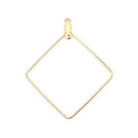 pendentifs Anneaux Connecteur forme Losange 47mm Acier Inoxydable 304 couleur Doré