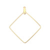 pendentifs Anneaux Connecteur forme Losange 47mm Acier Inoxydable 304 couleur Doré