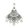 Multiconnecteurs Chandeliers ETHNIQUE Éventail 37mm métal coloris Argent Antique