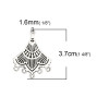 Multiconnecteurs Chandeliers ETHNIQUE Éventail 37mm métal coloris Argent Antique