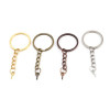 Porte Cles, Porte Clefs 27mm metal couleur Bronze Avec Chaine