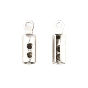 Embouts pour Cordon  304 ACIER INOXYDABLE 10 par 3mm coloris Argent
