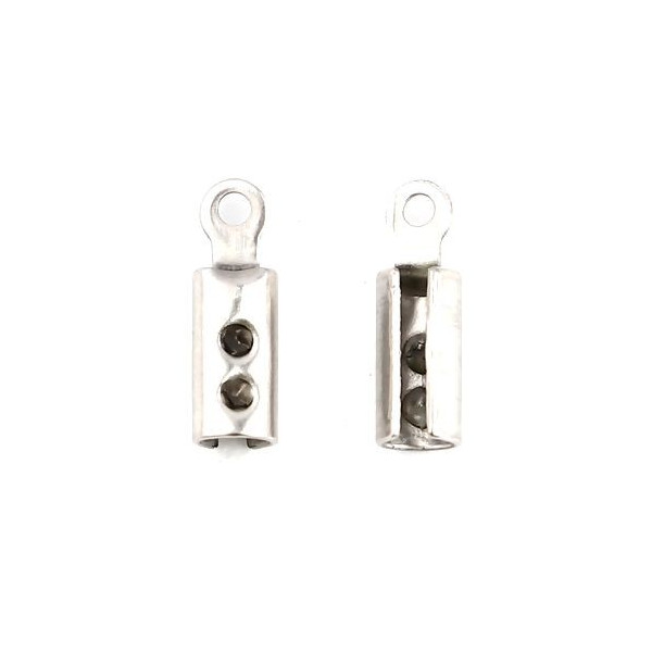 Embouts pour Cordon  304 ACIER INOXYDABLE 10 par 3mm coloris Argent