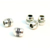 Perles intercalaires Tonneau à stries 6mm métal couleur Argent Antique