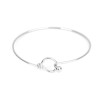 Bracelet Jonc 22 cm maille en Acier Inoxydable 304 coloris Argenté