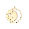 PS110107075 PAX 2 Pendentifs Etoile, Galaxie18 par 15 mm GOLD FILLED 14K pour bijoux raffinés