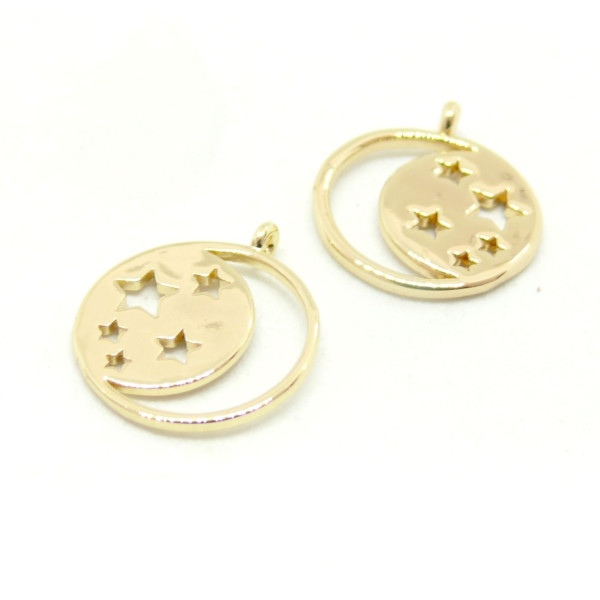 Pendentifs Etoile, Galaxie18 par 15 mm GOLD FILLED 14K pour bijoux raffinés