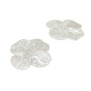 Estampes filigrane Fleur de 21mm cuivre coloris Argent Platine