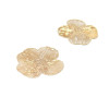 Estampes filigrane Fleur de 21mm cuivre coloris Doré