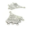 Multiconnecteurs Chandeliers ETHNIQUE Éventail 37mm métal coloris Argent Antique
