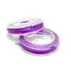 HN00208 lot de 2 BOBINES d'environ 10m DE FIL ELASTIQUE CRISTAL 0.8mm Coloris Violet