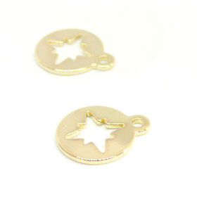 Pendentifs Breloques Médaillons Étoile 10mm – Acier Inoxydable 304