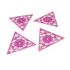 Estampes pendentif connecteur filigrane Triangle 28mm colorisViolet Orchidée