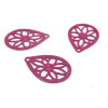 Estampes pendentif connecteur filigrane Goutte 16mm coloris Violet Orchidée