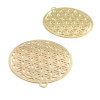 KJ113140  Lot de 2 Estampes pendentif filigrane Cercle 31mm coloris Doré