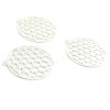 KJ118004  Lot de 4 Estampes pendentif filigrane Cercle 20mm coloris Argent Vif