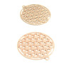 KJ118004  Lot de 4 Estampes pendentif filigrane Cercle 20mm coloris Or Rose