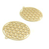 Estampes pendentif filigrane Cercle 20mm coloris Doré