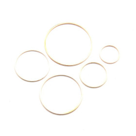 Pendentifs,anneau connecteur fermé rond 25mm, Laiton finition Doré