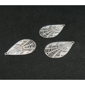 Estampes Connecteurs Goutte 24mm – Cuivre Couleur Argent Vif