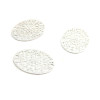 C4895 PAX 6 Connecteurs filigrane Ovale Travaillé 16mm en Acier Inoxydable 304 coloris Argent pour bijoux raffinés
