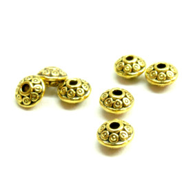 Perles Intercalaires Rondelles 6,5mm – Métal Or Antique