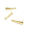 Boucles d'oreille puce Tige 20 mm avec trou Acier Inoxydable 304 couleur Doré
