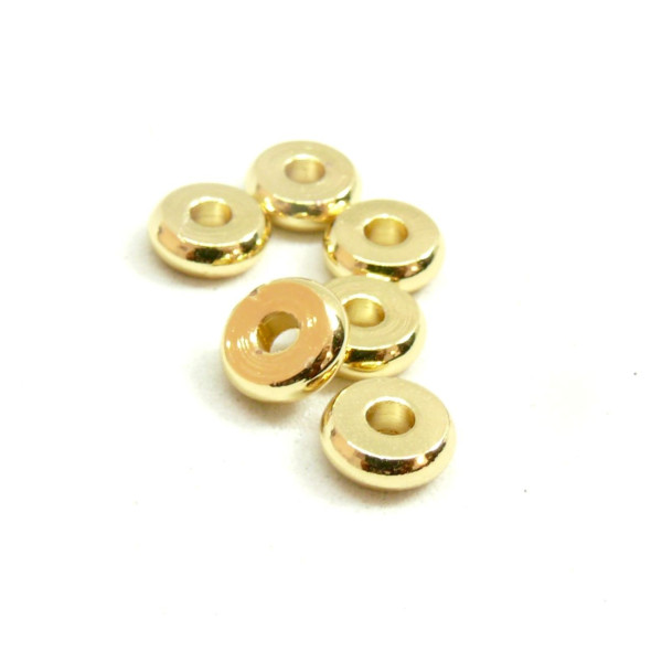 Perles intercalaires Rondelles 3 par 1mm Laiton couleur Doré