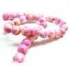5 Perles Jade teintée 12mm Jaune et Fushia R730901BIS