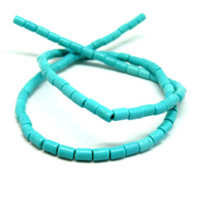 Tubes turquoise reconstituées 3 par 5 mm Coloris 10