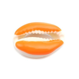 PS110215141 PAX 5 slides médaillons émaillés Coquillage Cauri Orange