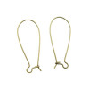 Boucle d'oreille dormeuses 35 par 15 mm métal couleur BRONZE