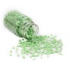 Flacon d'environ 2000 Perles de rocaille en verre Vert Pastel 2mm 30gr.