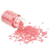 Flacon d'environ 2000 Perles de rocaille en verre Rose Bonbon 2mm