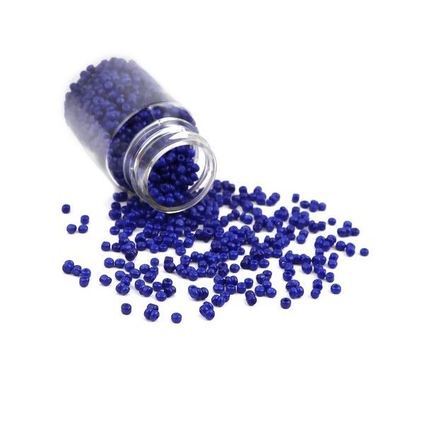 S11706490 PAX 1 Flacon d'environ 2000 Perles de rocaille en verre Bleu Foncé 2mm 30gr.