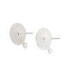 Supports de Boucle d'oreille puce 12mm avec attache en Acier Inoxydable et embouts plastique