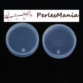 1 MOULE EN SILICONE pendentif ROND 28mm utilisation FIMO RESINE S1184185