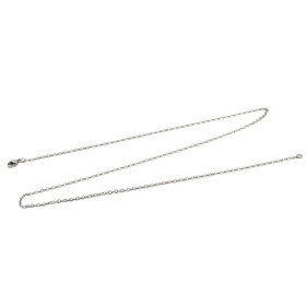 Sautoirs, colliers 51 cm maille fine 2.7mm en Acier Inoxydable 304 coloris Argent Platine PlatinePlatine