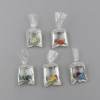 Pendentifs Poisson Aquarium dans sachet 50mm avec attache coloris Argent