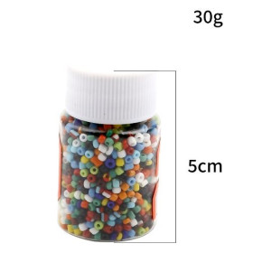S11706484 PAX 1 Flacon d'environ 2000 Perles de rocaille en verre Multicolores 2mm 30gr