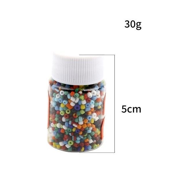 S11706484 PAX 1 Flacon d'environ 2000 Perles de rocaille en verre Multicolores 2mm 30gr