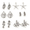 S11711480 PAX 7 pendentifs Coquillage MIXTE métal couleur Argent Antique