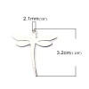 S11105373 PAX 1 Pendentif Libellule 32mm en Acier Inoxydable 304 Coloris Argent pour bijoux raffinés