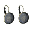 HC124414 PAX 10 Supports de boucle d'oreille Dormeuse 14mm Laiton couleur Bronze