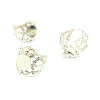 Lot de 10 Supports de bague anneau dentelle plateau Lisse 10mm Laiton coloris Argent Platine