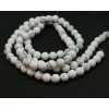 Perles 6mm Howlite  véritable Blanc Gris veiné effet GIVRE