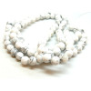 Perles 6mm Howlite  véritable Blanc Gris veiné effet GIVRE