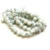 H11Q462 1 fil d'environ 47 perles 8mm Jaspe Kiwi effet GIVRE coloris 17