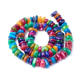 Perles en Nacre Teintée – Tailles et Coloris Multicolores Aléatoires