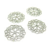 pendentifs multiconnecteurs Fleur dentelle metal couleur Argent Vif